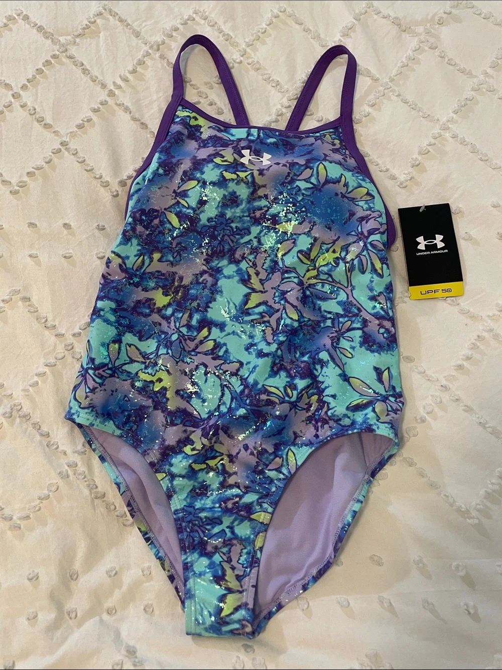 Under Armour Kids Heat Flare Set (Big Kid) teal purple nwt